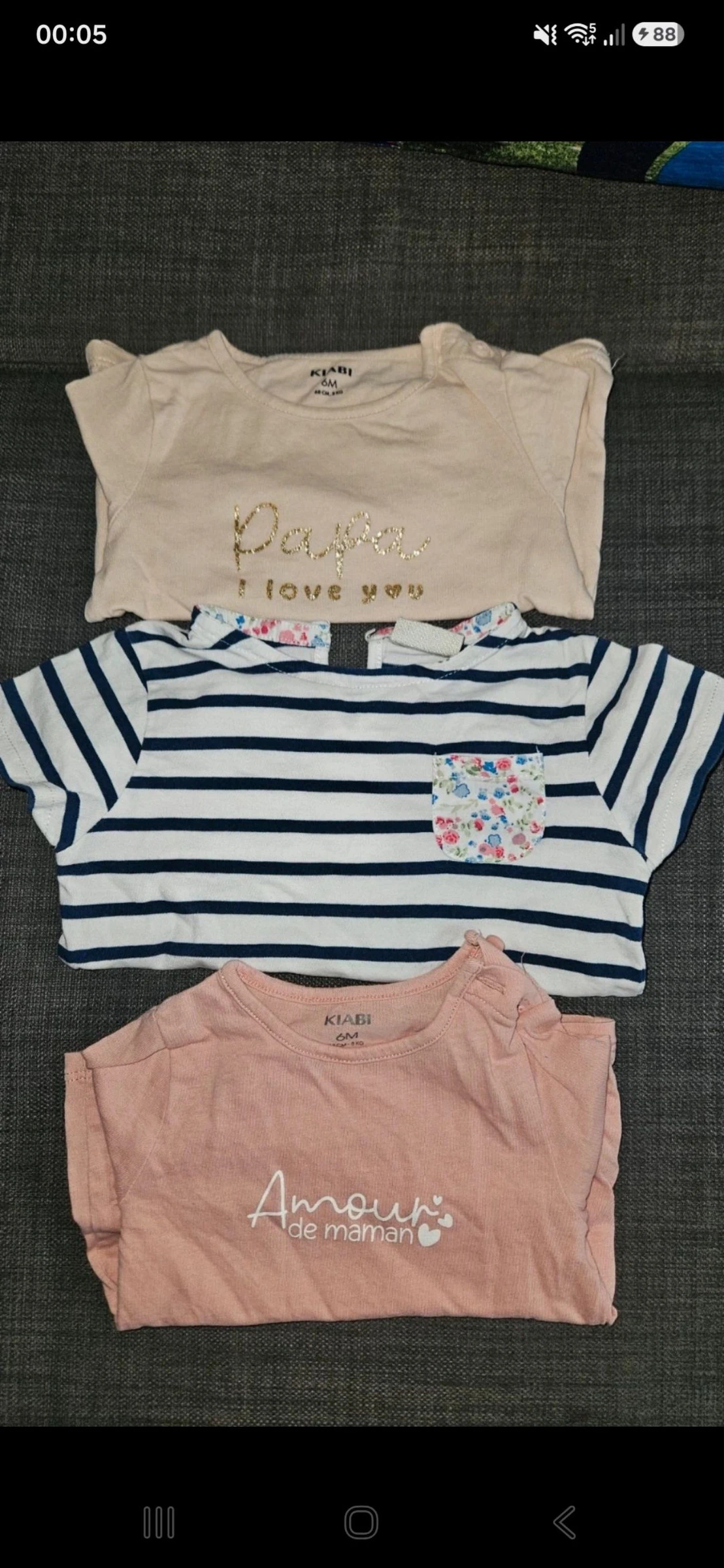 Lot Tee-shirt 6 mois en très bon état